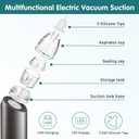 Ear Wax Vacuum Removal Kit with Carrying Case, 6 Levels Electric Strong Suction Ear Vacuum Wax Remover, USB Charge Ear Vacuum Cleaner, Ear Wax Suction Remover Device for Adults and Kids