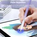 4 x Stylus Pen for iPad 9th & 10th Generation, Battery Indicators Apple Pencil with Palm Rejection Tilt Sensitivity Pen for 2018-2025 Apple iPad 10/9/8/7/6th, Pro 12.9/11/13 M4, Mini 5/6, Air 3/4/5/M2 (Gradient Purple)