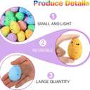 Wenqik 120 Pcs 2.36" Foam Easter Egg for Crafts Small Easter Eggs Artificial Foam Easter Decor for Easter Holiday Game Activities Photo Props Home Supplies(Speckled Style)