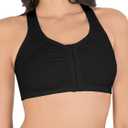 Fruit of the Loom Woment's Front Close Racerback Sport Bra 2 Pack (44, Sand/Black Hue)