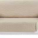 CUCRAF Non Slip Quilted Sofa Cover, Water Resistant Slipcover Furniture Protector for 2 Cushion Sofa Pet Friendly, Washable Couch Cover with Adjustable Elastic Straps (Medium Loveseat, Beige)