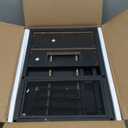 LIDYUK C Shaped End Table with Charging Station, Flip Top Side Table with USB Ports and Outlets, C Table Sofa Table with Storage Shelf for Living Room, Bedroom, Black