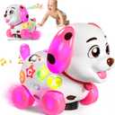 ToddlerCley Musical Puppy Toys for 1 Year Old Girl Gifts, 1st Birthday Gril Gift, Bilingual Baby Toy 6-12-18 Months, Learning Toy for 1 Year Old Boy Present with Sound Light