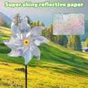 10pcs Reflective Bird Windmill, Pinwheel Prevention for Outside, Ultra Sparkly Pin Wheel to Deter Animal Devices, Keep Birds Away Wind Spinner for Outdoor Garden Yard Patio Lawn Decor