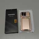 SSLOTSCASE for iPhone 16 Pro Wallet Case with Kickstand & Camera Cover & Card Holder (4 Cards), Drop Protection Heavy Duty Shockproof Hard Phone Case Cover for iPhone 16 Pro 6.3'' 2024, Rose Gold