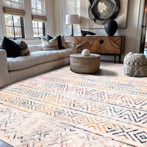 Rugshop Geometric Boho Perfect for high Traffic Areas of Your Living Room,Bedroom,Home Office,Kitchen Area Rug 7'10" x 10' Multi