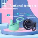 Water Bottle, 12 oz Water Bottles with Straw and Stickers, Stainless Steel Vacuum Double Wall Insulated cup,Water Bottle for School, Gifts for Girls (12OZ BLUE GREEN)