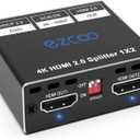 SP12H2 4K HDMI Splitter - 1x2 HDR, Dolby Vision Atmos, Down Scaler, 4K 1080P Sync, 4:4:4, HDCP2.2, EDID 4K5.1/4K7.1/Copy, For Game, Xbox, PS5, Roku