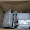 12 Pack-Extra Large Heavy Duty Moving Bags - Waterproof Storage Totes with Handles & Zippers, Foldable for College Dorm, Storage (Clear)