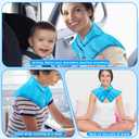 Neck Shoulder Heating Neck Wrap Microwave Heating Pad, Hot and Humid Back Pain Relief Hot Compress, Adjustable Microwave Neck Heater (NSF-Light Blue)
