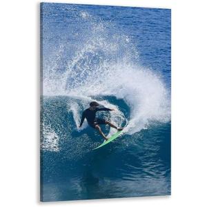 Vintage Surfing Posters Blue Ocean Summer Scenery by the Sea Canvas Wall Art White Waves Extreme Water Sports Prints for Bedroom Dorm Home Beach Decor 8x12inch Framed (style-5)