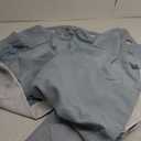 Fog Blue No Hook Shower Curtain with Snap in Liner,230GSM Waffle Weave Shower Curtains for Bathroom, 71W x 74H