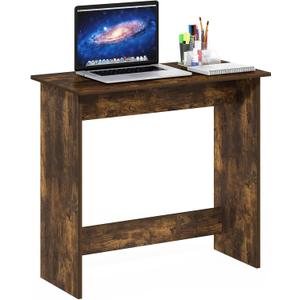 Furinno Simplistic 31-Inch Rustic Brown Computer Desk, Small Office Desk, Rectangular Home Office Desk with Drawers, Gaming Desk for Home Office, Bedroom, Study Room, Amber Pine, 31.3" x 15.4"