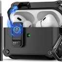 Pohgelan Compatible with AirPods Pro 2nd/1st Case,Magnetic Automatic Lock with Cleaning Kit,Compatible with Magsafe Cover -Black
