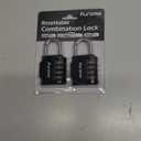 Puroma 2 Pack Combination Lock for Locker 4 Digit Outdoor Waterproof Padlock for School, Gym, Sports, Fence, Toolbox, Gate, Case, Outdoor, Hasp Storage (Black)