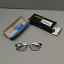 FEISEDY Classic Blue Light Reading Glasses Men,Metal Frame Readers with Spring Hinge, Anti Glare Eyeglasses for Reading B0337