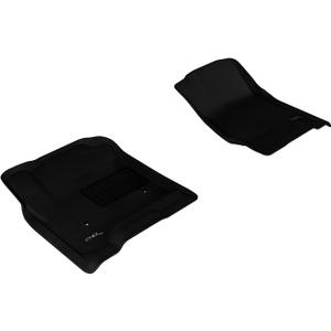 3D MAXpider Front Row Custom Fit All-Weather Floor Mat for Select Chevrolet Equinox/GMC Terrain Models - Kagu Rubber (Black)