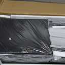 Huuger LED TV Stand for Bedroom, 47 Inch Dresser TV Stand for 43, 50, 55 Inch TV, Black TV Stand with Storage, Entertainment Center with Power Outlets, 6 Drawer Fabric Dresser for Living Room