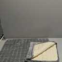 Couch Arm Covers, Velvet Fuzzy Couch Covers for Sofa, Non-Slip Armchair Sofa Slipcovers Arm Rest Cover, Armrest Pads, Pet Friendly Couch Protector for Dogs Washable (1PC, Grey, 28"X28")