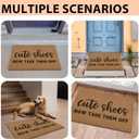 Cute Shoes Take Them Off Door MatsCute Funny Welcome Decoration Door Mat for Home Outside Entryway, Rustic Botanical Artificial Coir Doormat Rugs for Patio Entry Kitchen Decor, 17x30 Inch