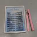 TNFVLONEINS Wispy Lash Extension Kit Left & Right Eyelash Extension Kit Natural Lash Clusters Kit 180Pcs Cluster Eyelash Extensions Kit C Curl Individual Lashes with Bond and Seal and Tweezers