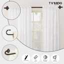 TVWOO Bronze Wrap Around Curtain Rods 2 Pack:Small Blackout Adjustable Window Curtain Rod for Bedroom Kitchen Apartment Renter Friendly,Room Darkening Curved Drapery Rods Easy Install,Brown 28-48 Inch