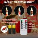 Lebaley 6 PCS Fall Flameless Taper Candle LED 10.6 Inch Fall Taper Candles Battery Operated Candlesticks Fall Candle for Thanksgiving Harvest Wedding Birthday Home Party Dinner Fireplace Decor