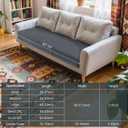 Hokway Large Couch Cushion Covers Stretch Cushion Covers Sofa Seat Cushion Slipcover Protector(Gray, Large)
