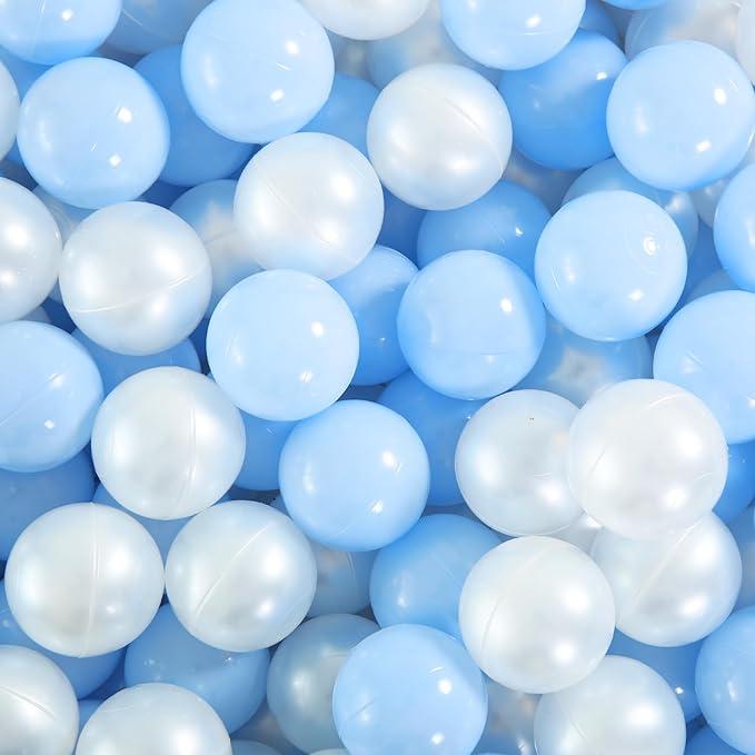 100PCS Balls for Ball Tent, Crush Proof Plastic Balls BPA Free Colorful Plastic Balls Baby Play Balls for Ball Pool, Bounce House, Baby Pool, Playhouse 