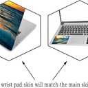 Laptop Skin Sticker Decal,12" 13" 13.3" 14" 15" 15.4" 15.6 inch Laptop Skin Sticker Cover Art Protector Notebook (2 Wrist Pad Skins Included), Decorative Removable, Sunset Beach