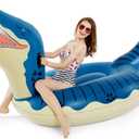 Jasonwell Inflatable Dinosaur Swimming Pool Float for Kids Boys Girls Adults 124'' Giant Tyrannosaurus Rex Floatie Summer Beach Ride on Party Pool Raft Lounge Toys, Large