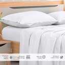 Royale Linens 300 Thread Count 100% Long Staple Combed Cotton Flat Sheet - Super Soft - Top Sheets - King Flat Sheet Sold Separately - Breathable, Cool & Crisp Percale Sheets Only (King, White)