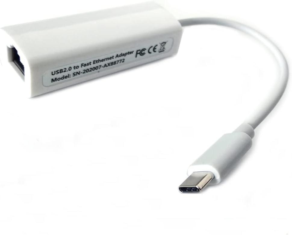 Ethernet Adapter USB C to RJ45 LAN Network Adapter for Nintendo Switch Wii Wii U MacBook Surface Notebook PC,Wired LAN Connection
