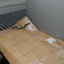 Mid-Century Modern Coffee Table - Triangle Glass Top Natural Wood Base Triangle Coffee Table for Living Room Patio Office Abstract End Tables (Large 45 * 32.3 * 15.7, Walnut/Brown)