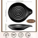 Nuogo 4 Pack Christmas Ceramic Spoon Rest for Stove Top, 6.1" Large Spoon Holder, Gift for Christmas Kitchen Counter Decor, Heat-resistant Cooking Utensil Holder, Coffee Spoons Rest