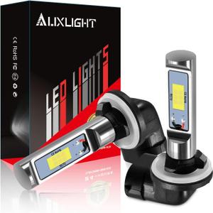 AUXLIGHT 881 LED Fog Light DRL Bulbs, 3000 Lumens Extremely Bright 889 886 894 862 896 898 Bulbs Replacement for Cars, Trucks, 6000K Xenon White, 1 Pair