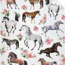 Horse Rose Throw Blanket Soft Flannel Fleece Velvet Plush Personalized Throws Fuzzy Warm Cozy Soft Bedding Blankets Anti-Pilling Pets 40"x30"