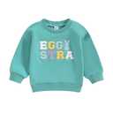 wybzd Toddler Boys Girls Easter Outfit Baby Kids Egg Star Crewneck Sweatshirt Oversize Pullover Bunny Shirt Holiday Clothes Blue Egg Star 2-3 Years