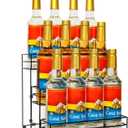 12 Bottles Coffee Syrup Rack Organizer, Coffee Syrup Stand Holder, 3 Tier Coffee Syrup Organizer for Coffee Bar Station, WineRack for Countertop, Bottle Display Shelf for Cocktail, Dressing