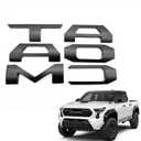 Erivis Car 3D Raised Adhesive Decals Letter Emblem Replacement Sticker for Toyota Tacoma 2024-2025 Rear Trunk Lid Badge Decal Nameplate (Matte Black)