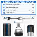 Front Right CV Axle Shaft Assembly Fit for Toyota Camry (for Camry 02-06, 10-11 Automatic Trans Only), Highlander (FWD), Avalon, for Lexus ES300, ES330, ES350, RX330 (FWD), RX350 (FWD), Not Fit Hybrid