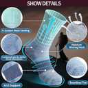 Anlisim Merino Wool Hiking Socks for Women Thermal Winter Warm Thick Work Cushion Gifts Socks 5 Pairs Stocking Stuffers(Tie-dye, M)