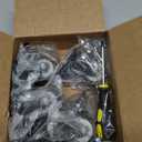 HOLKIE 2 Inch Heavy Duty Caster Wheels Set of 4, Load Capacity 600 lbs Swivel Plate Casters with Dual Total Lock Brake, Noiseless Non-Marring PU Wheels for Workbench, Furniture, Cart, Hardwood Floor (Black)