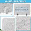 Desk Privacy Panel Set, Desk Partition Cubicle Wall Freestanding Noise-Reduction Panels Room Divider, Soundproof Partition with Support Feet for Office or Home Use (Light Grey, 40 * 60 cm)