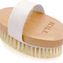 Dry Brushing Body Brush SCALA Natural Bristle Body Brush, Soft Body Exfoliating Brush Scrub for Dead Skin, Cellulite, Lymphatic Drainage, Blood Flow  Thicker & Stronger Medium Strength
