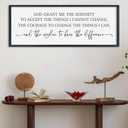 comurdyo Bible Verse Serenity Prayer Sign Wall Decor God Grant Me 32"×12" Large Christian Inspiraional Quotes Religious Plaque for Modern Rustic Family Bedroom Living Room Wall Hanging Decor (Black)