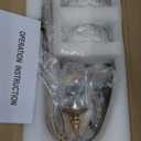 Vintage Gold Wall Sconce with Glass Globe Shade Mid Century Brushed Brass G9 Bulb Vanity Light Indoor Wall Light for Bathroom Farmhouse Bedroom Living Room Hallway