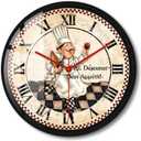 Kitchen Clock with Black Frame, 12'' Vintage Decorative Kitchen Wall Clock Roman Numerals Wall Clock Watch Silent Movement Battery Operated for Kitchens Decor Restaurant Dining Room Chef Gift
