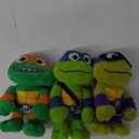 Mattel ​Teenage Mutant Ninja Turtles: Mutant Mayhem Plush Toys 3 Pack of 8 Inch Leonardo, Michelangelo, Raphael and Donatello, TMNT Movie (Amazon Exclusive)