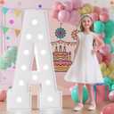Light Up Letters, Marquee Letters 4 Feet Tall with Cool White Light, Large Letter for Party Baby Shower Wedding Event Graduation Decoration, Marry Me Light Up Letter 4ft Marquee Sign Letras A